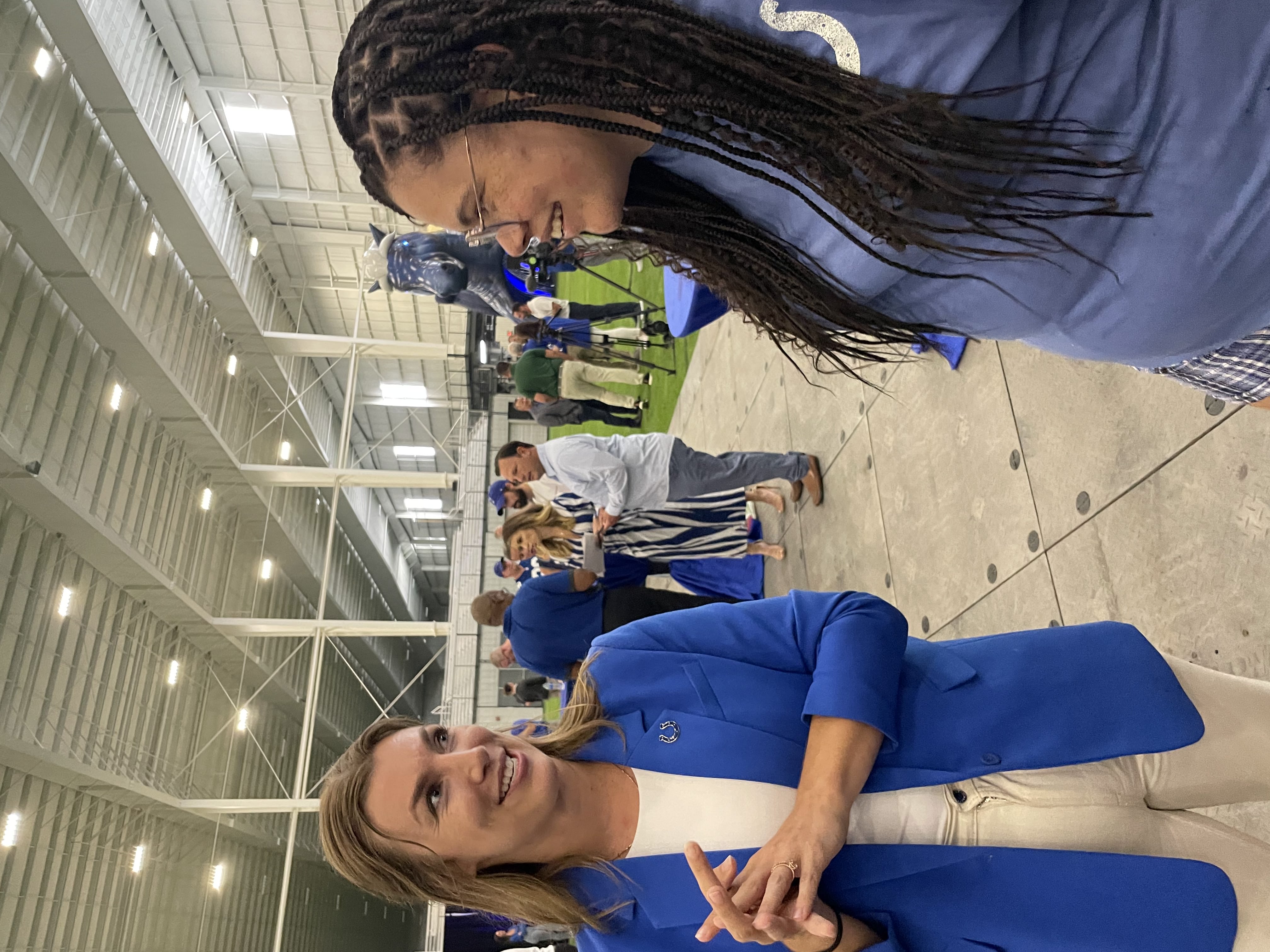 Mia talking to Senior Marketing team Hayden Barnack